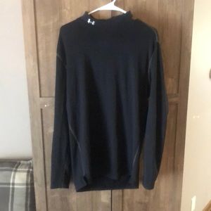 Mens under armour large long sleeve mock turtle neck long underwear